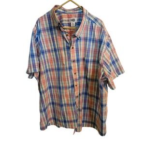 HB Plaid‎ Short Sleeve Size 2XL (B63)